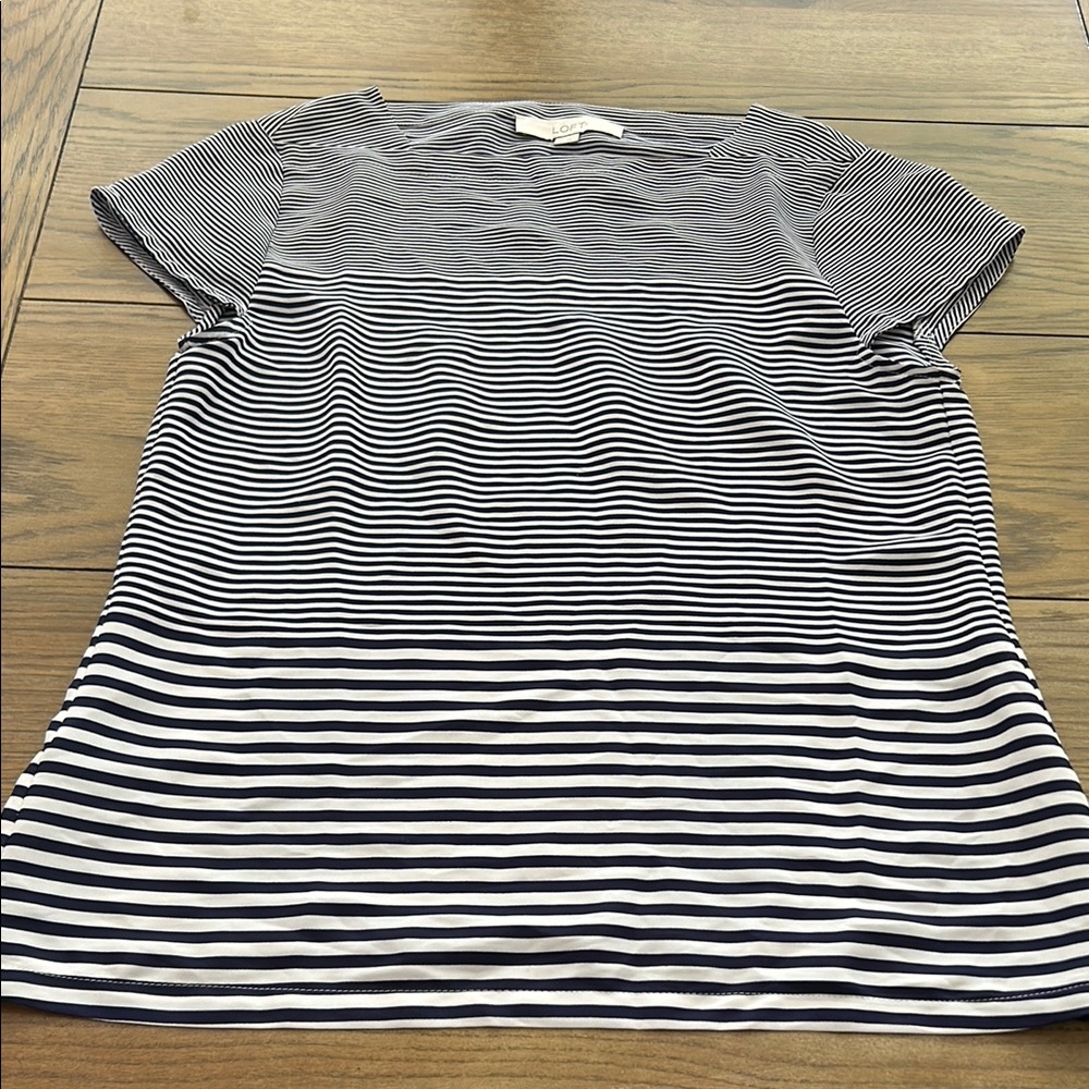 Loft Striped Navy and White Women's Top size XS